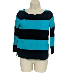J Crew Rugby Striped Boat Neck Pullover Sweater XS